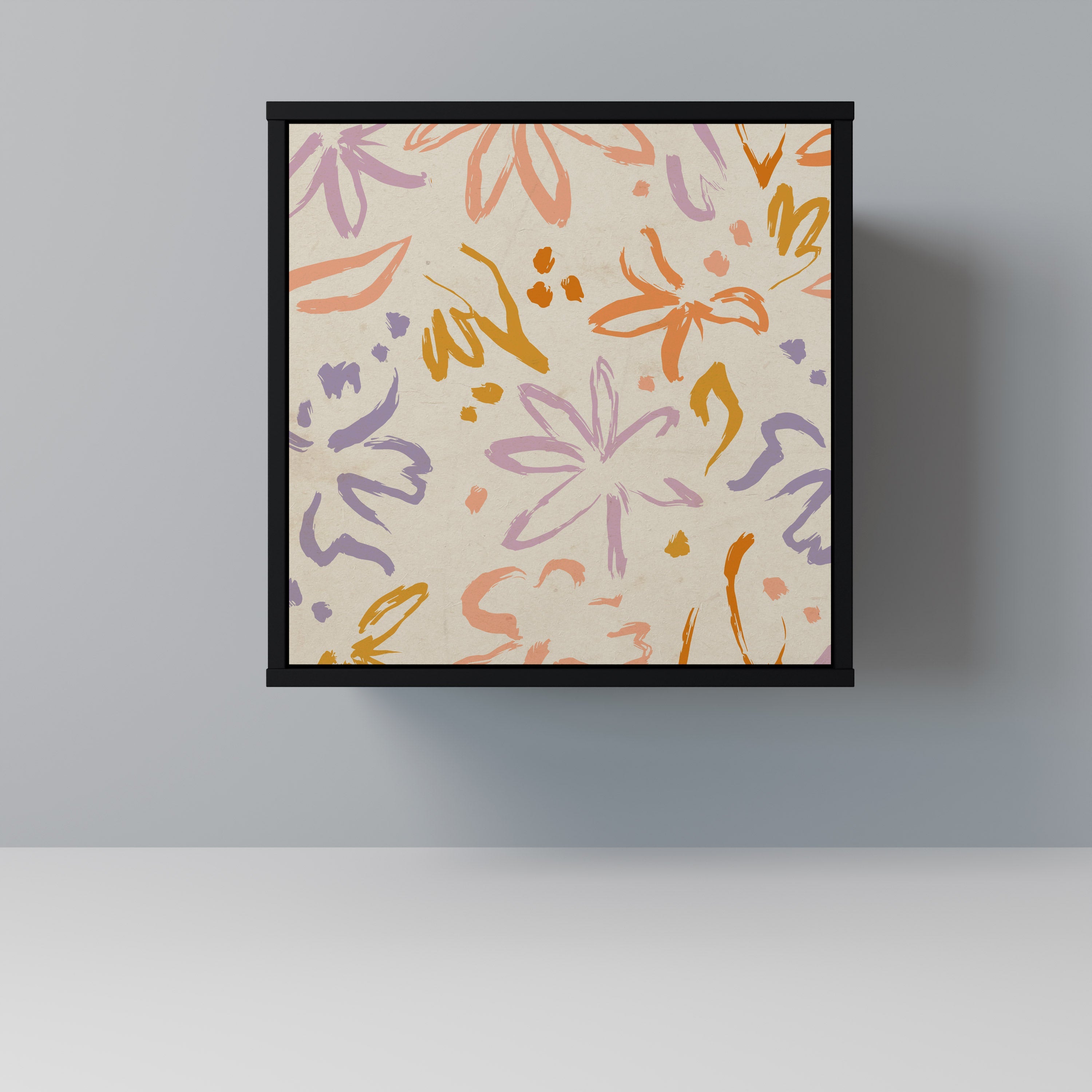 SPRING WHIMSY Aparador de 1 Porta em Acabamento Preto