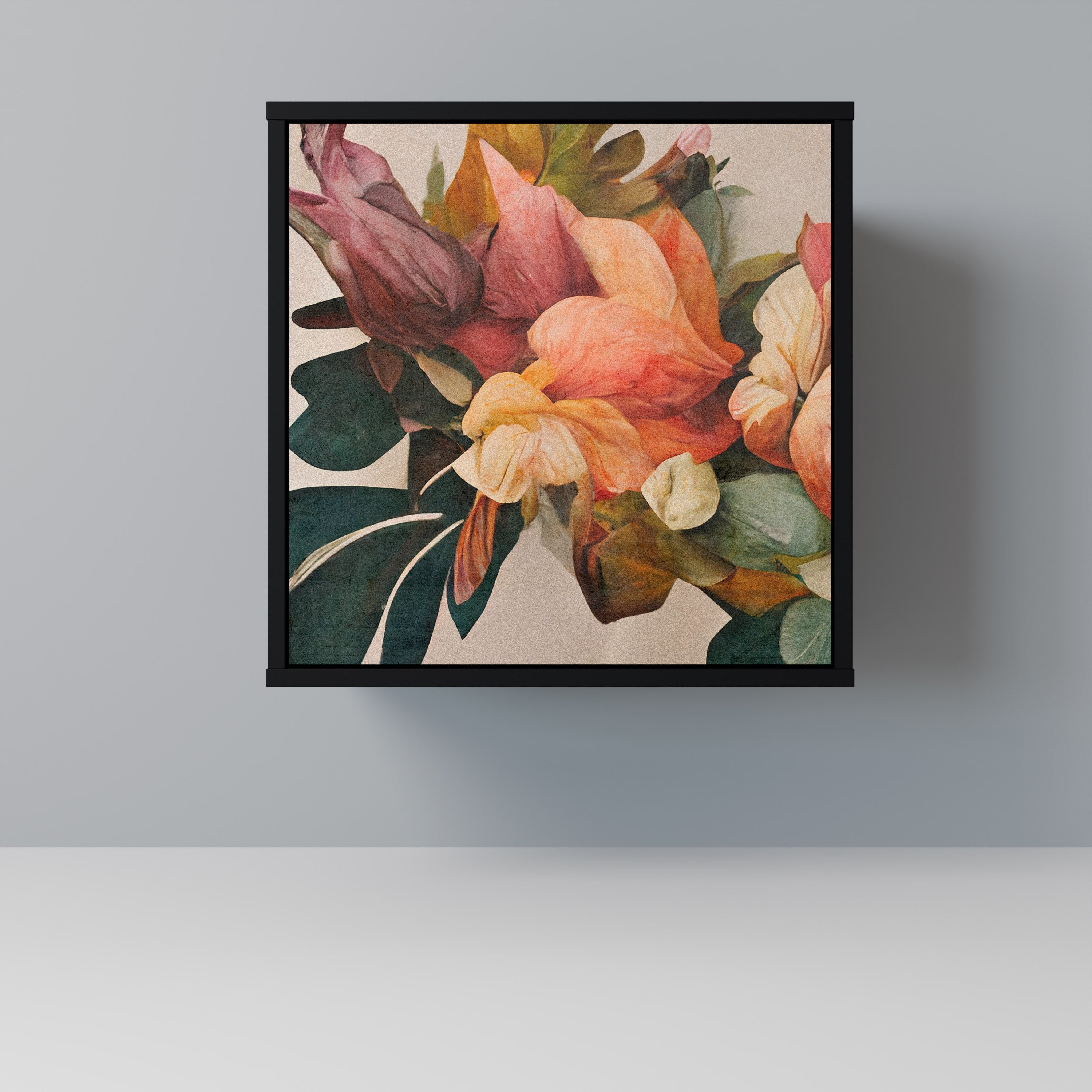 STYLISH BEAUTY Aparador de 1 Porta em Acabamento Preto