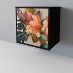 STYLISH BEAUTY Aparador de 1 Porta em Acabamento Preto