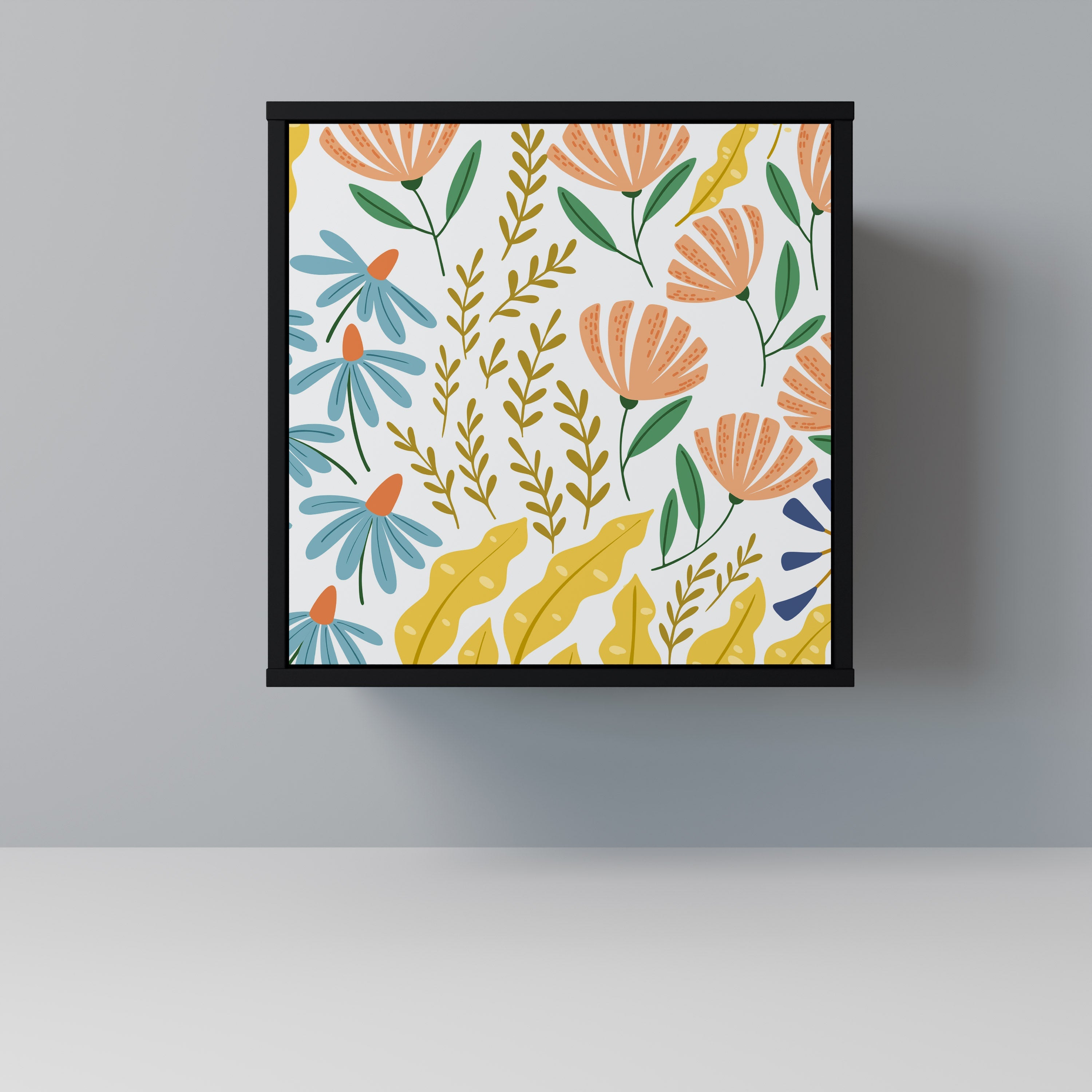 HELLO SPRING Aparador de 1 Porta em Acabamento Preto