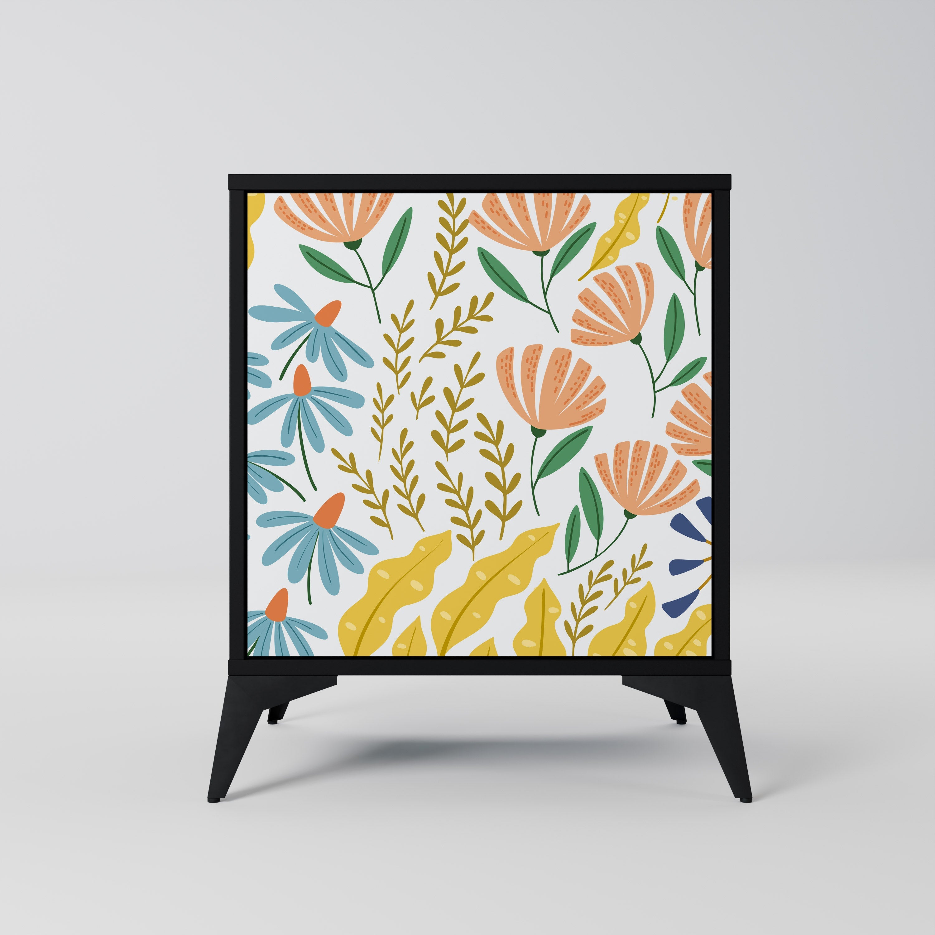 HELLO SPRING Aparador de 1 Porta em Acabamento Preto