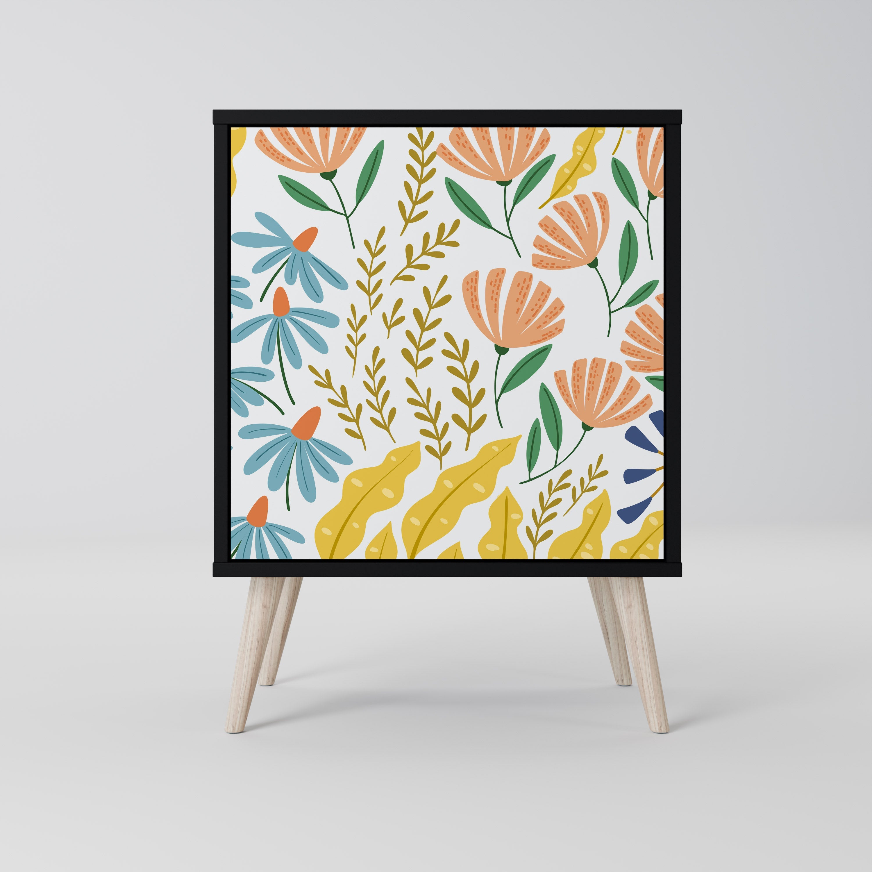 HELLO SPRING Aparador de 1 Porta em Acabamento Preto