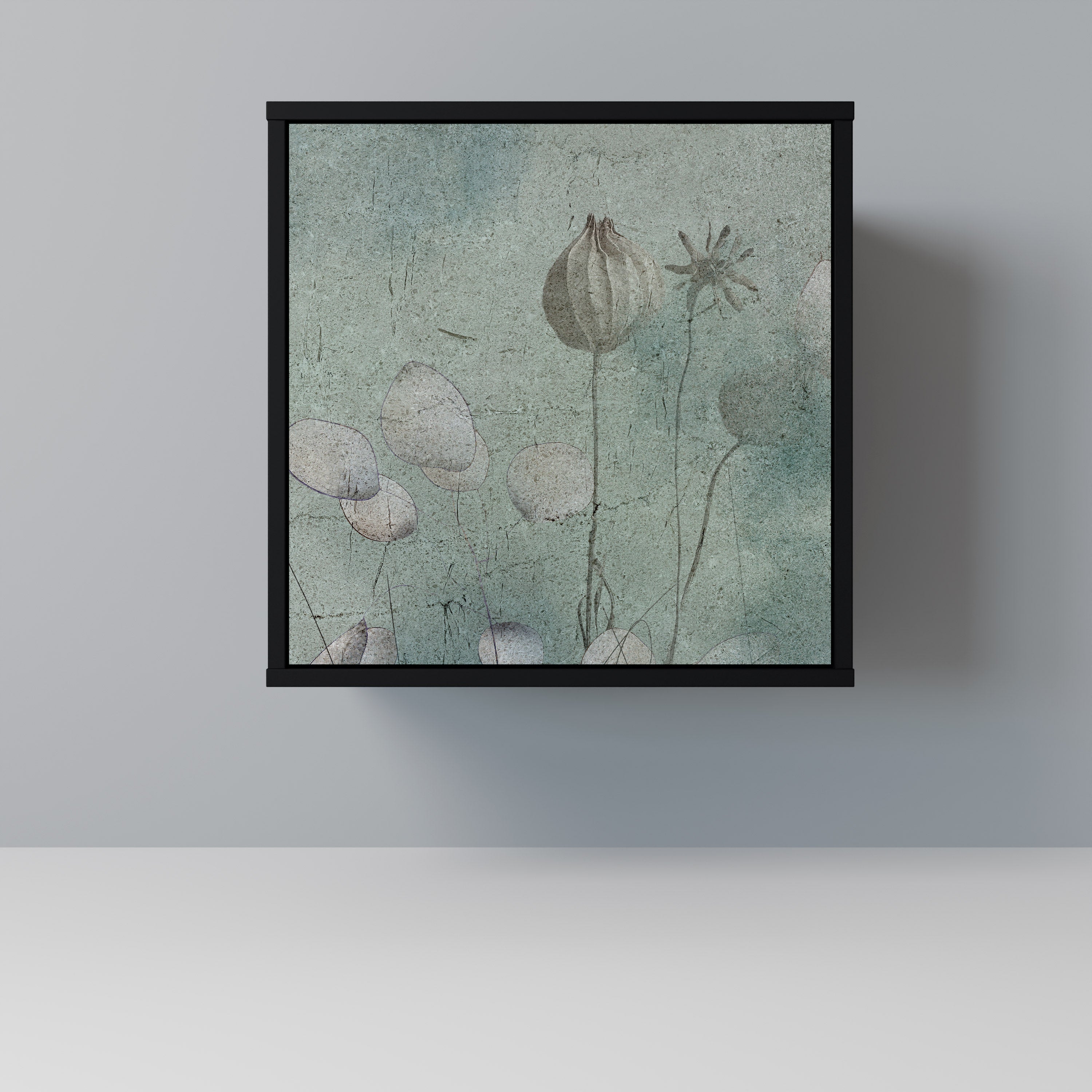 NIGHT LADY Aparador de 1 Porta em Acabamento Preto