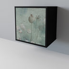 NIGHT LADY Aparador de 1 Porta em Acabamento Preto