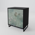 NIGHT LADY Aparador de 1 Porta em Acabamento Preto