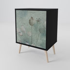 NIGHT LADY Aparador de 1 Porta em Acabamento Preto