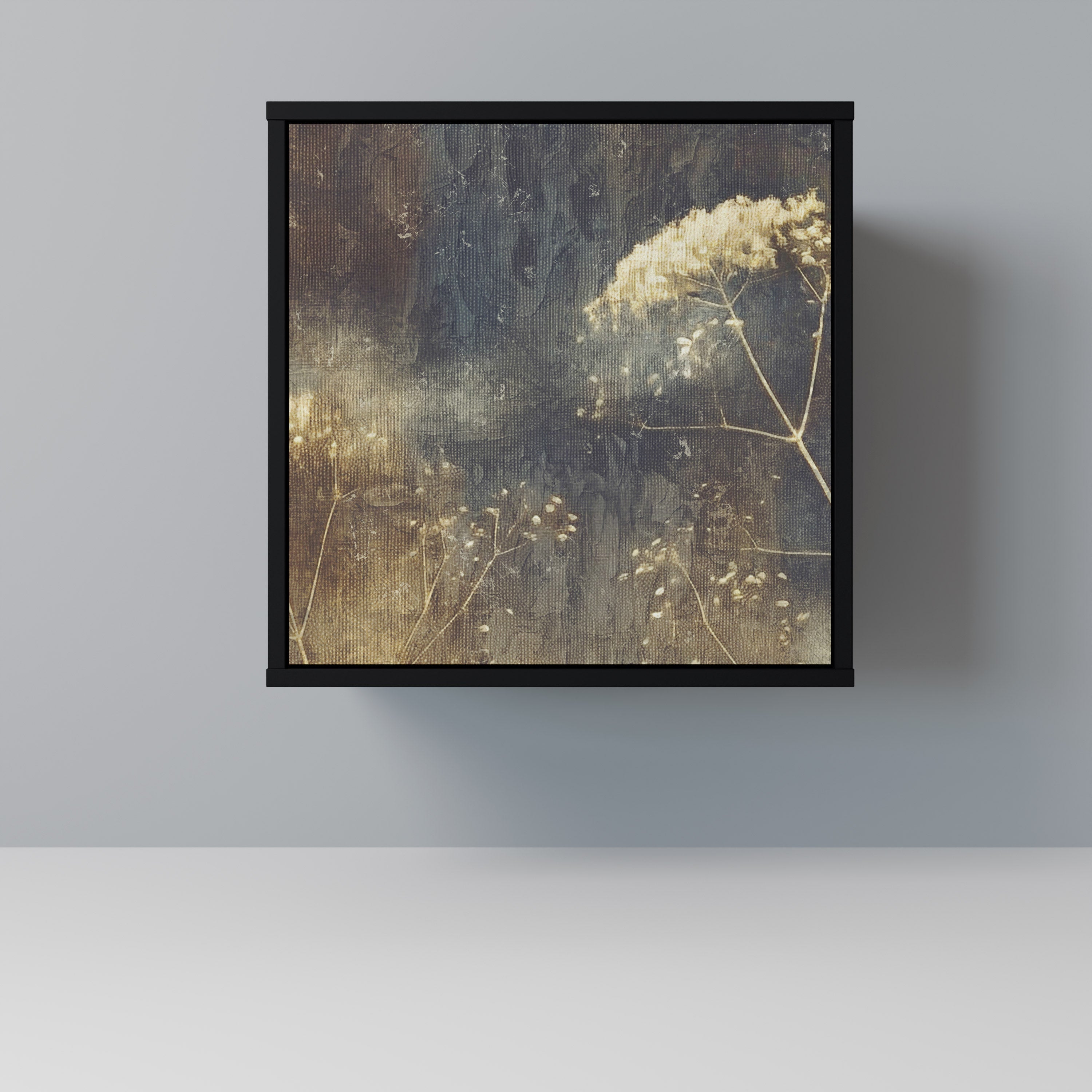 GENTLE POWER Aparador de 1 Porta em Acabamento Preto