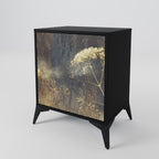 GENTLE POWER Aparador de 1 Porta em Acabamento Preto