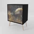 GENTLE POWER Aparador de 1 Porta em Acabamento Preto