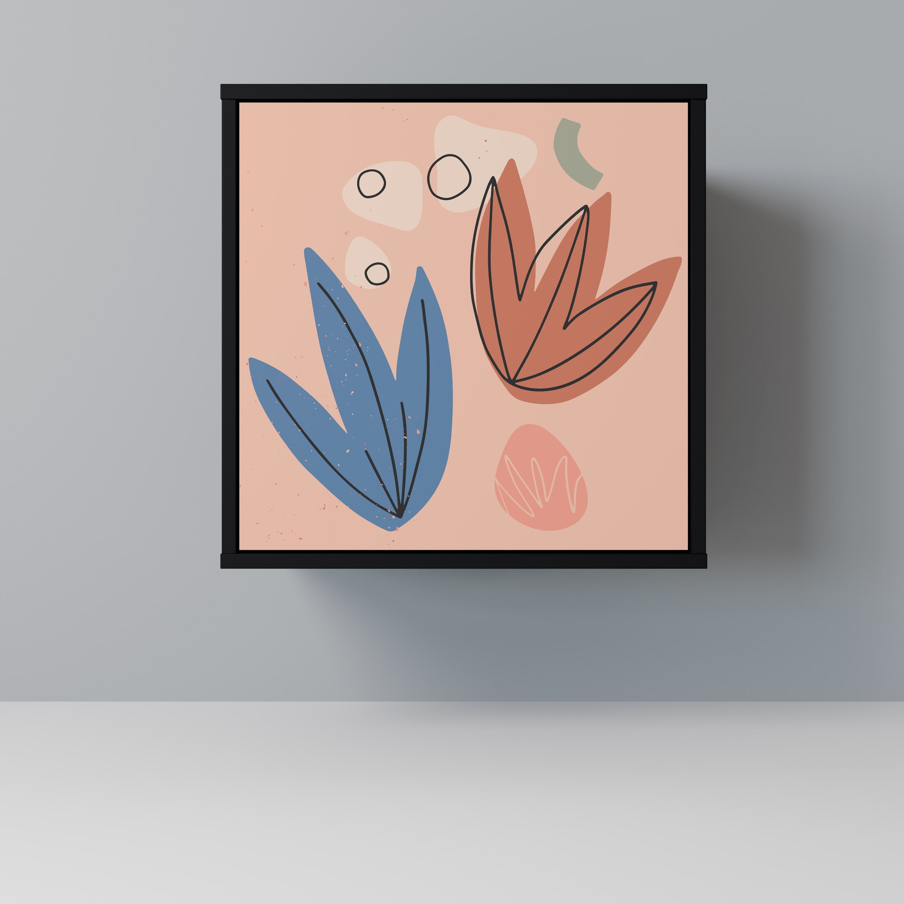 PASTEL DESTINY Aparador de 1 Porta em Acabamento Preto