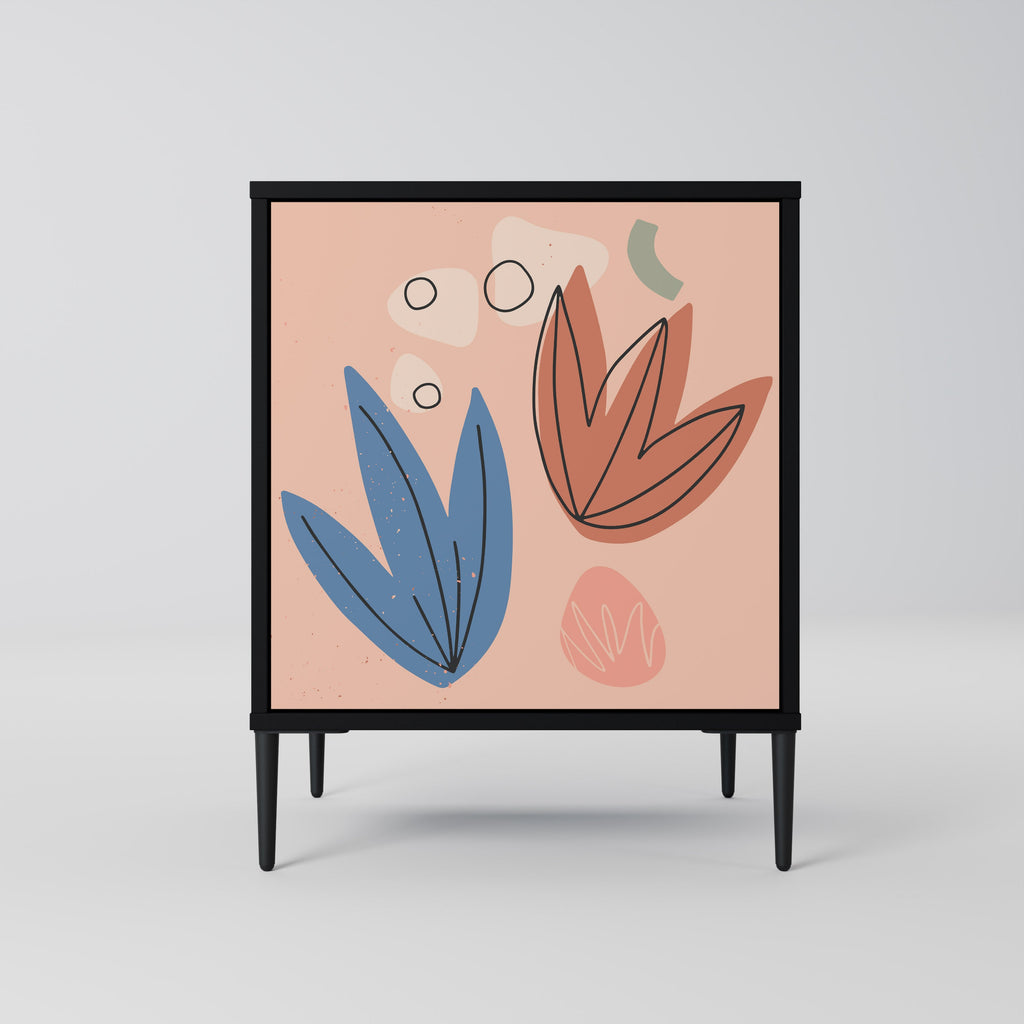 PASTEL DESTINY Aparador de 1 Porta em Acabamento Preto