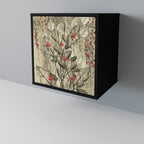 HERBAL GRACE 1-Door Sideboard in Black Finish