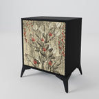HERBAL GRACE 1-Door Sideboard in Black Finish