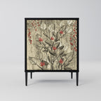 HERBAL GRACE 1-Door Sideboard in Black Finish