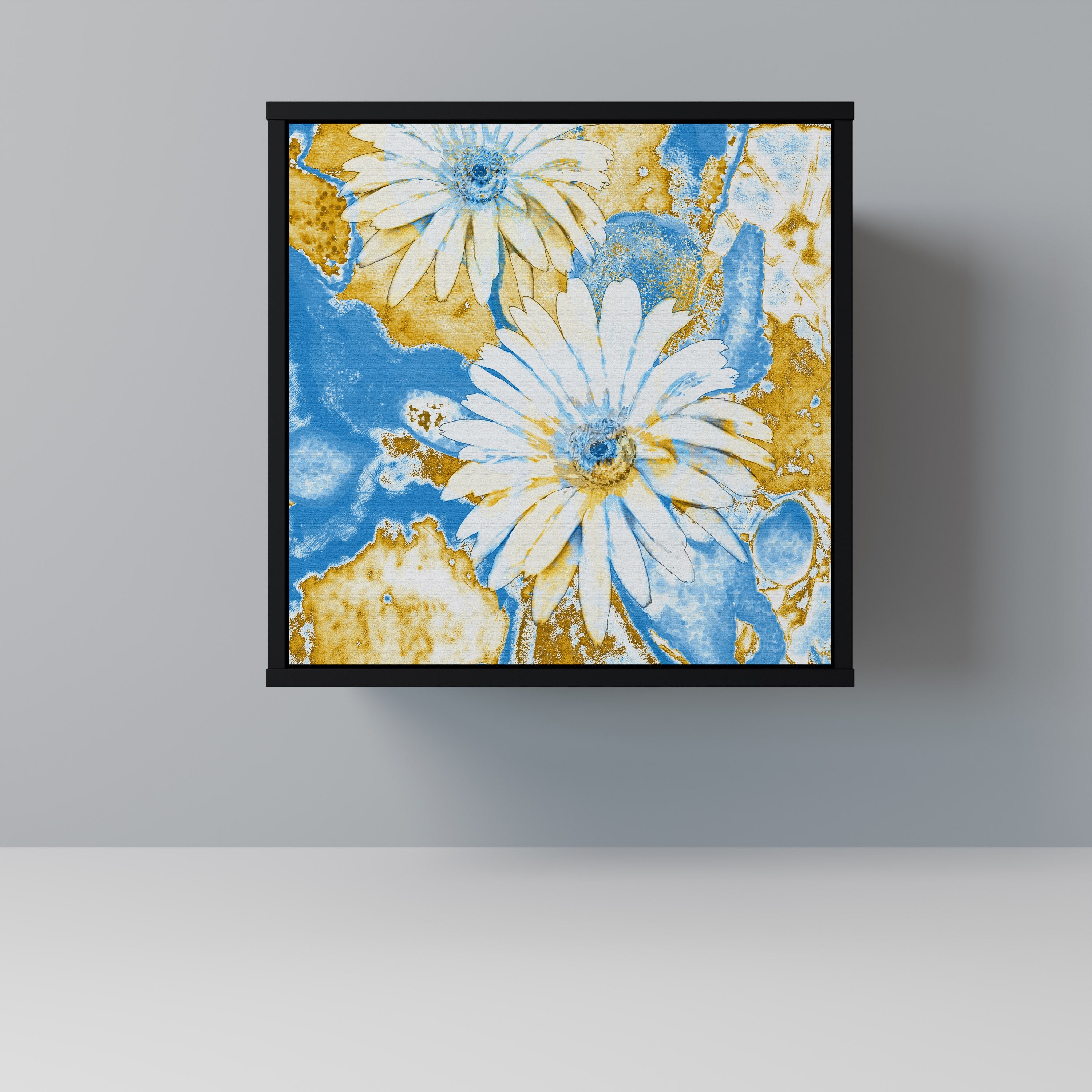 DAISY LUXE Aparador de 1 Porta em Acabamento Preto