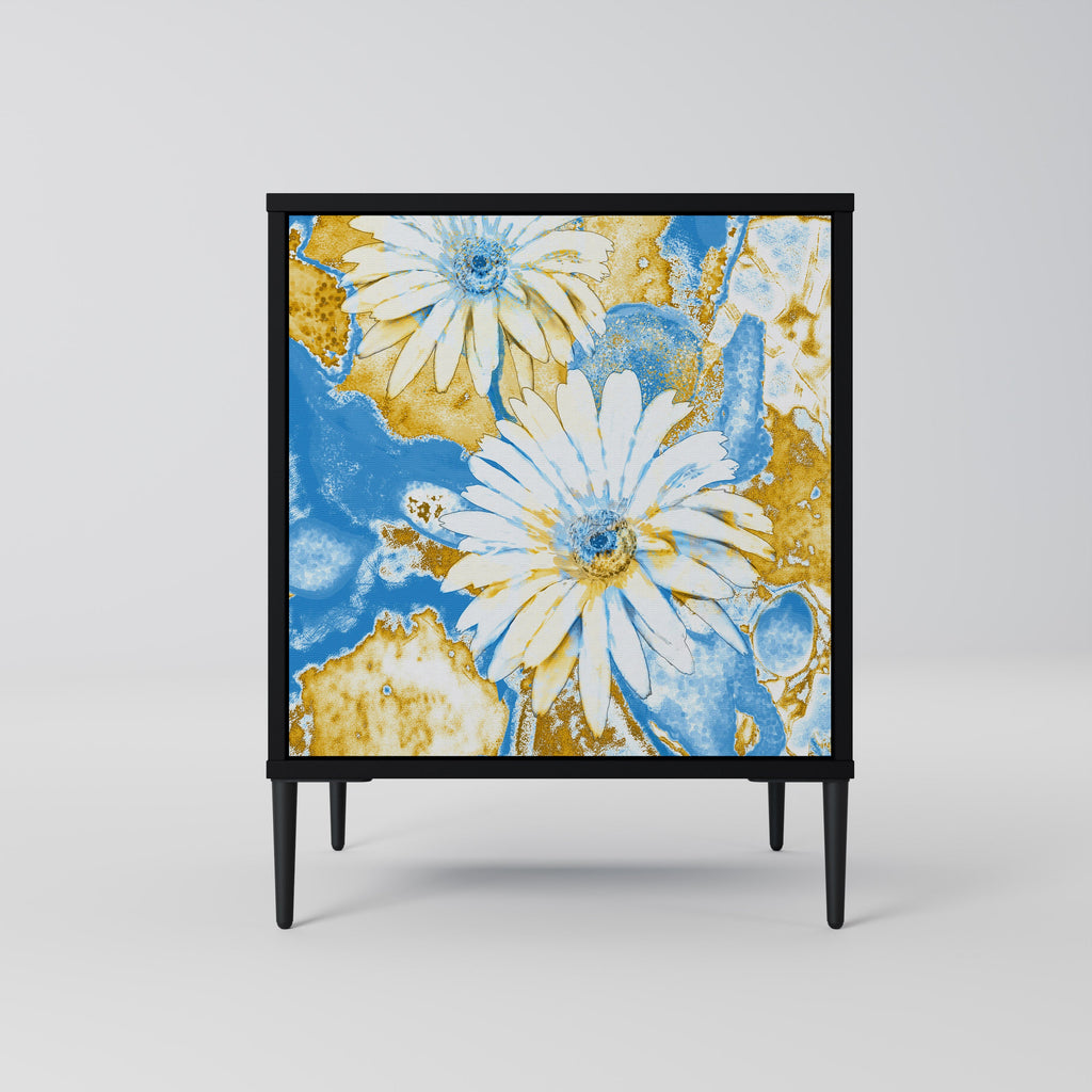 DAISY LUXE 1-Door Sideboard in Black Finish