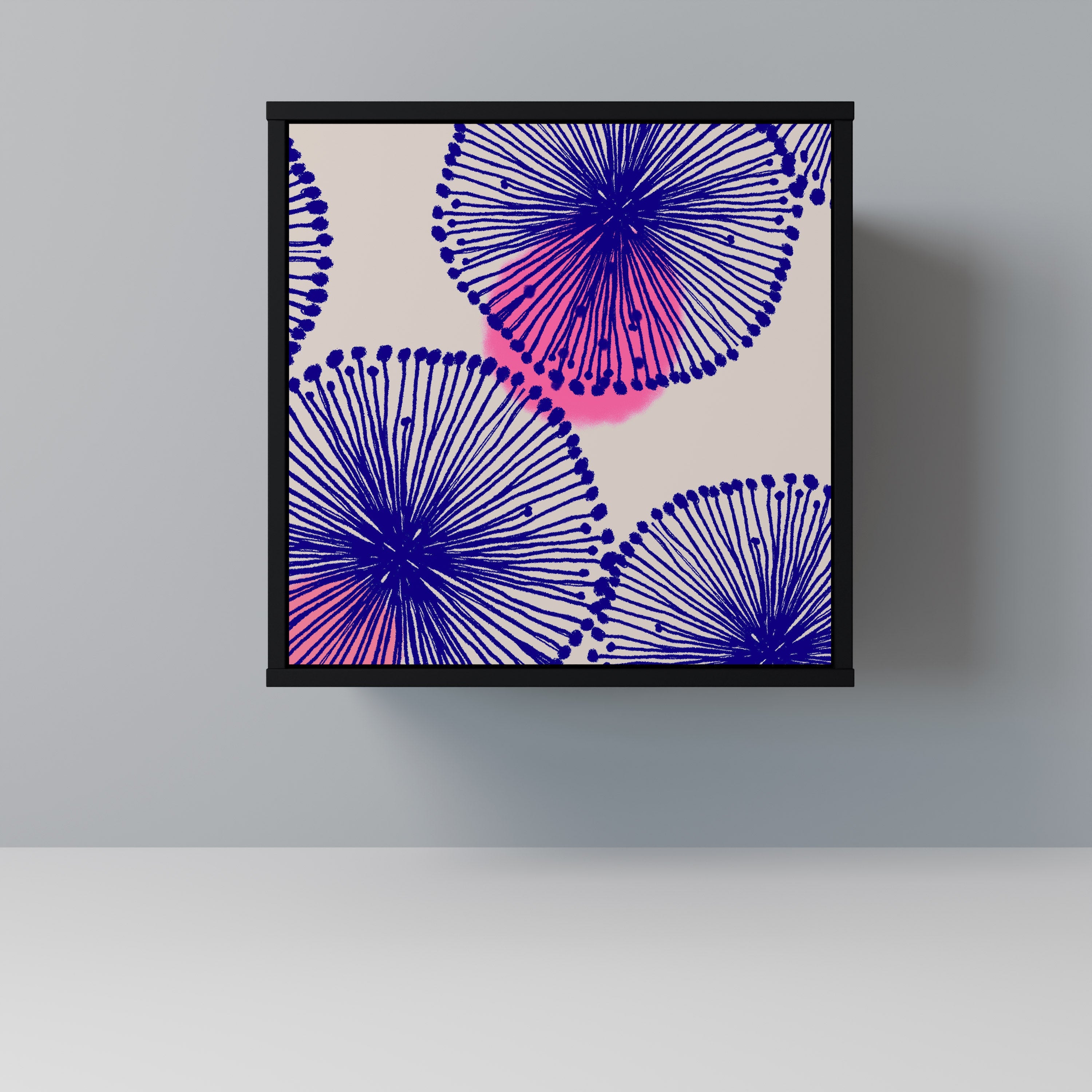 MAGIC NATURE Aparador de 1 Porta em Acabamento Preto