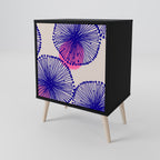 MAGIC NATURE Aparador de 1 Porta em Acabamento Preto