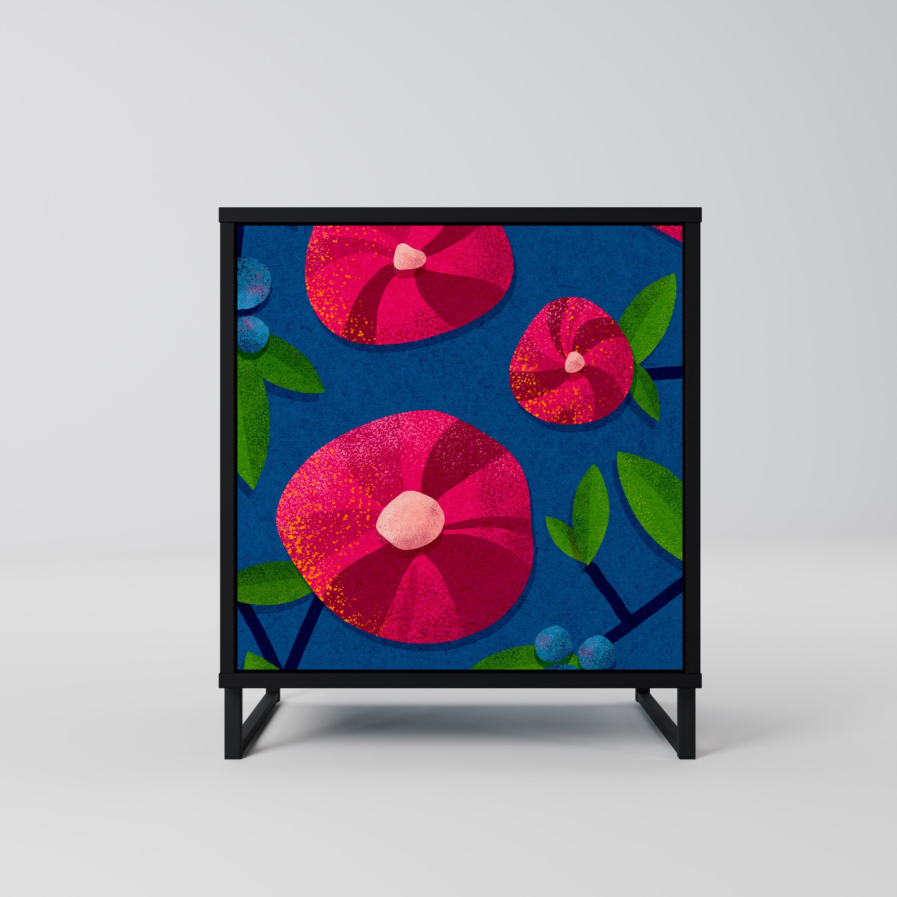 SPRING THOUGHTS Aparador de 1 Porta em Acabamento Preto