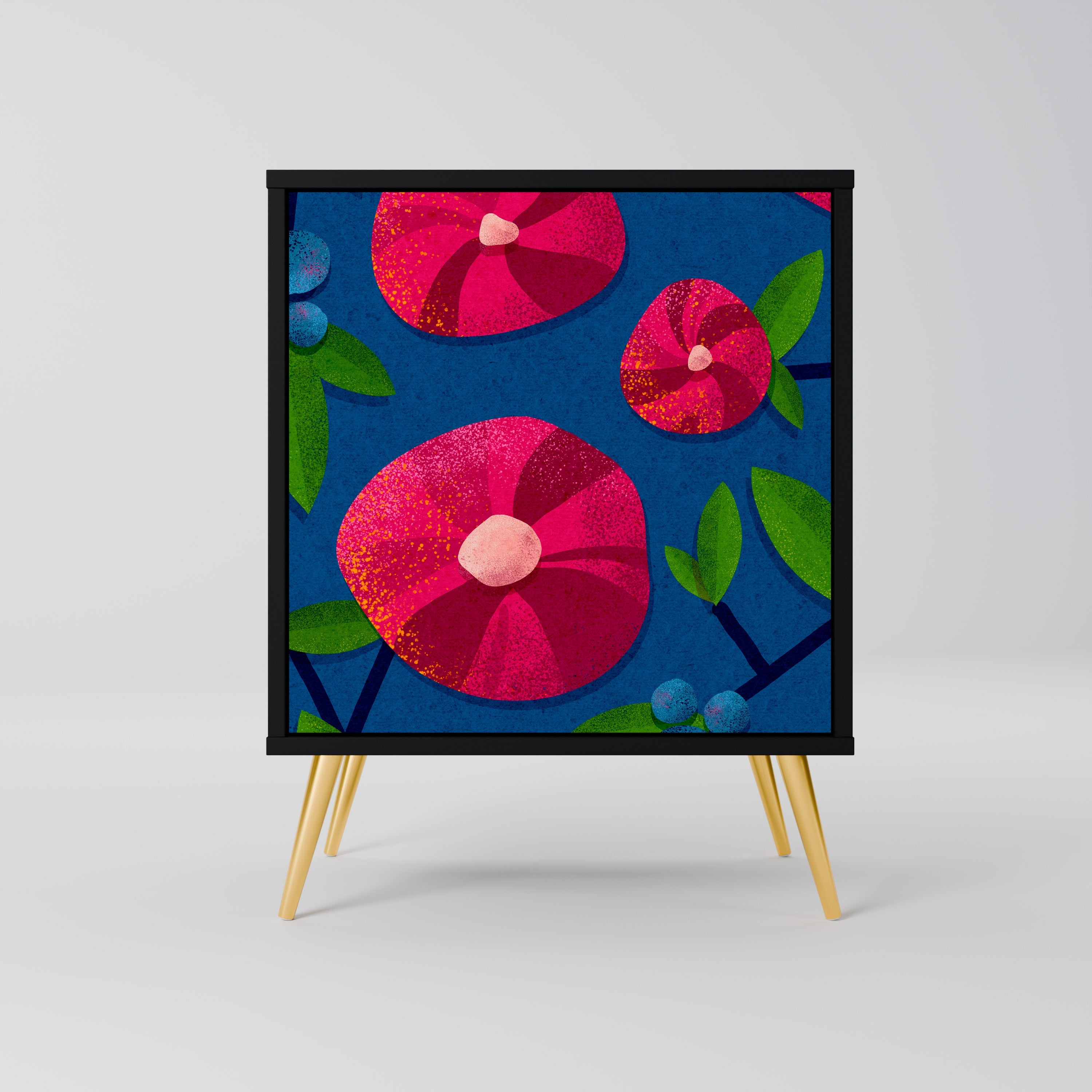 SPRING THOUGHTS Aparador de 1 Porta em Acabamento Preto