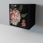 LUSH ELEGANCE Aparador de 1 Porta em Acabamento Preto