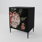 LUSH ELEGANCE Aparador de 1 Porta em Acabamento Preto