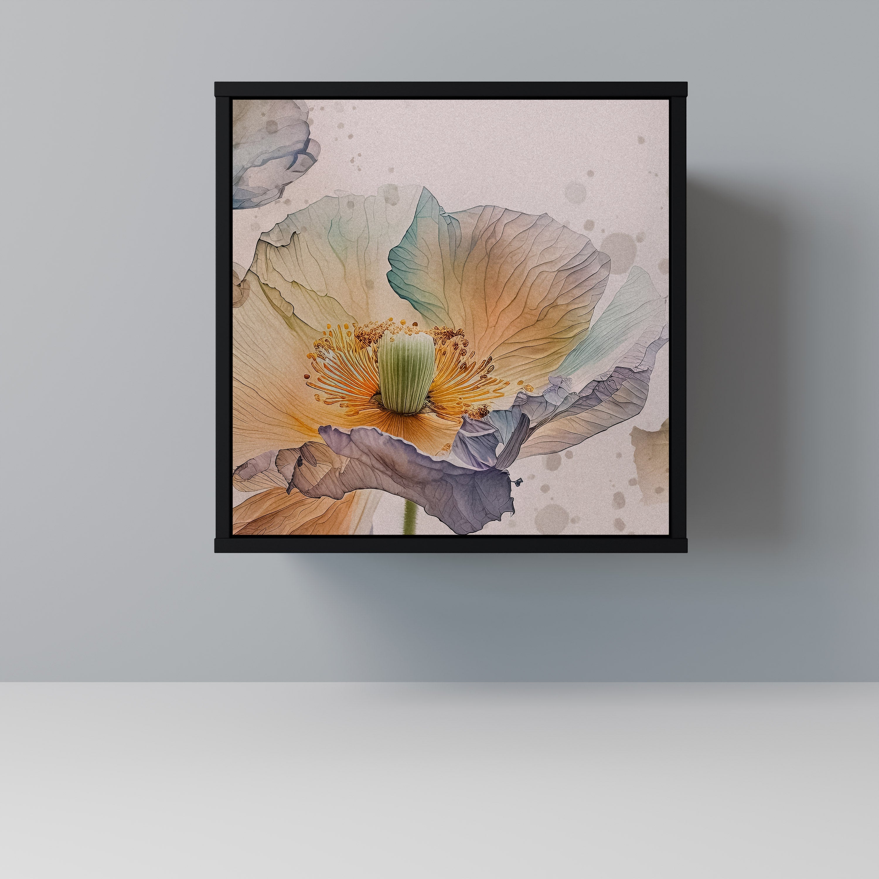 SOFTEN POPPY Aparador de 1 Porta em Acabamento Preto