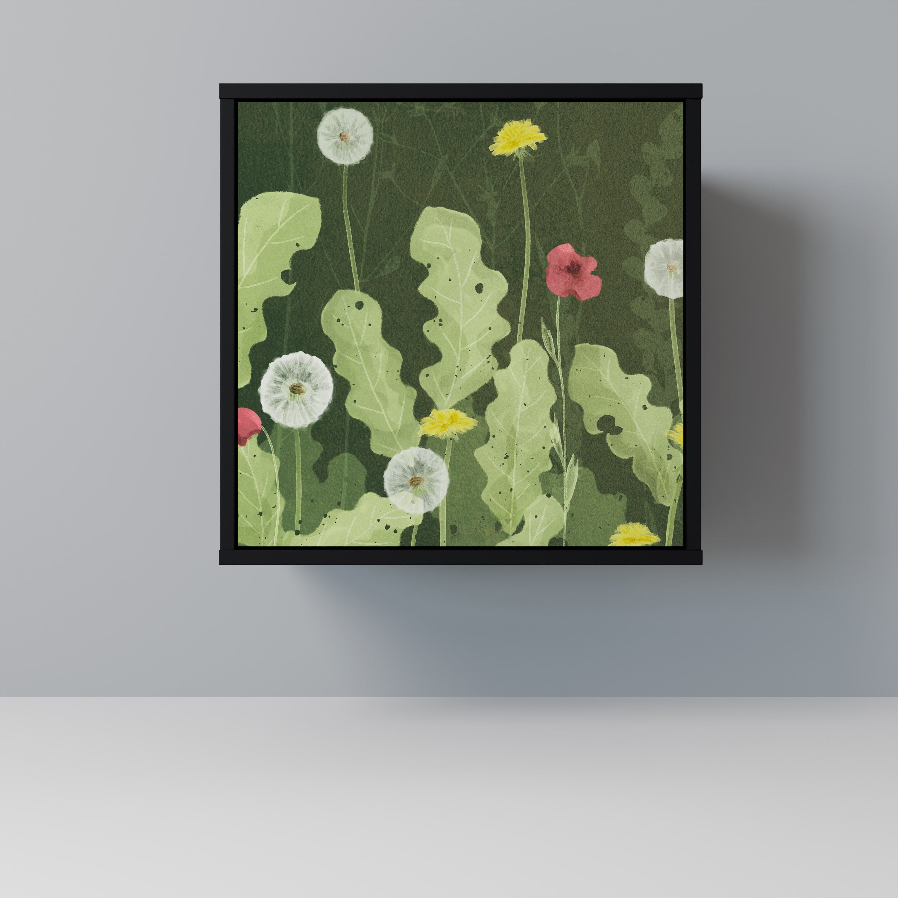 DANDELION AMUSE Aparador de 1 Porta em Acabamento Preto