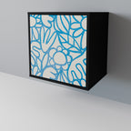 BLOOMY MORNING Aparador de 1 Porta em Acabamento Preto