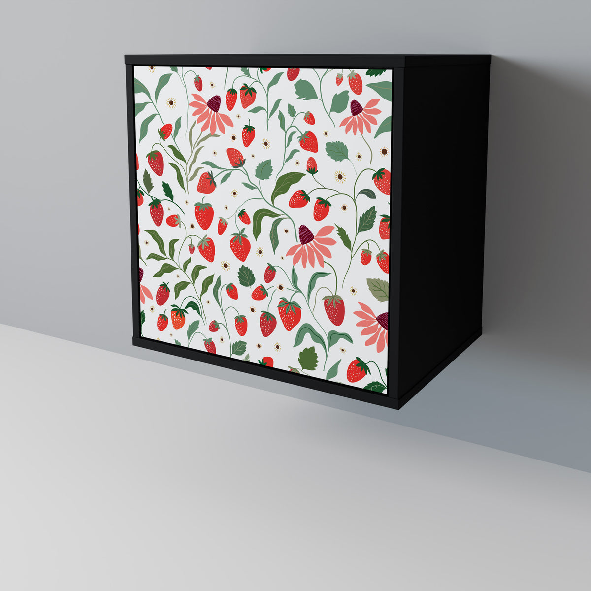 FLOWERS AND STRAWBERRIES Aparador de 1 Porta