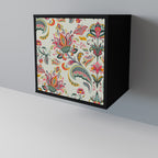 ORGANIC FOLKLORE Aparador de 1 Porta em Acabamento Preto