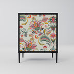 ORGANIC FOLKLORE Aparador de 1 Porta em Acabamento Preto