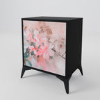 CHERRY BLOSSOM Aparador de 1 Porta em Acabamento Preto