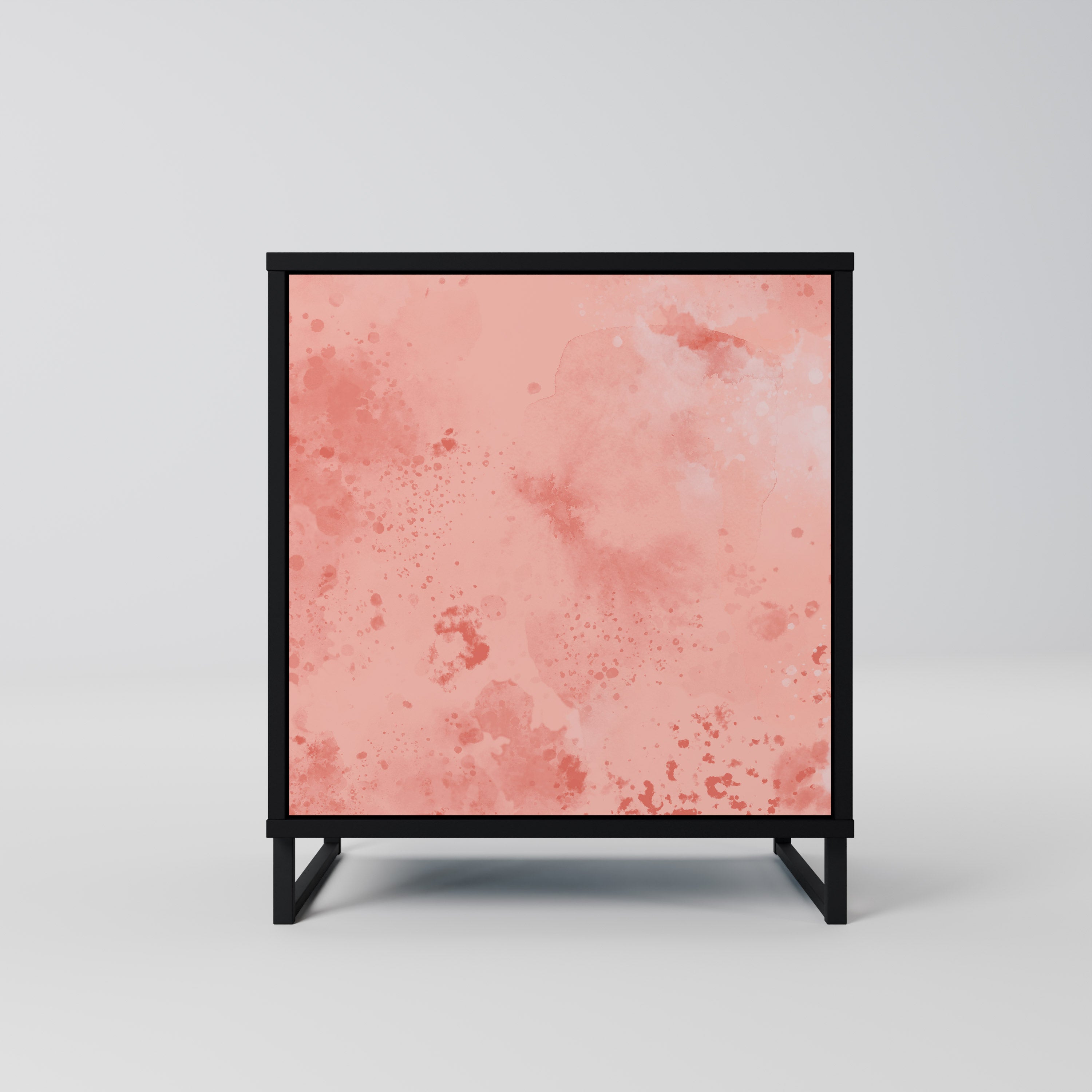 CRANE DANCE Aparador de 1 Porta em Acabamento Preto