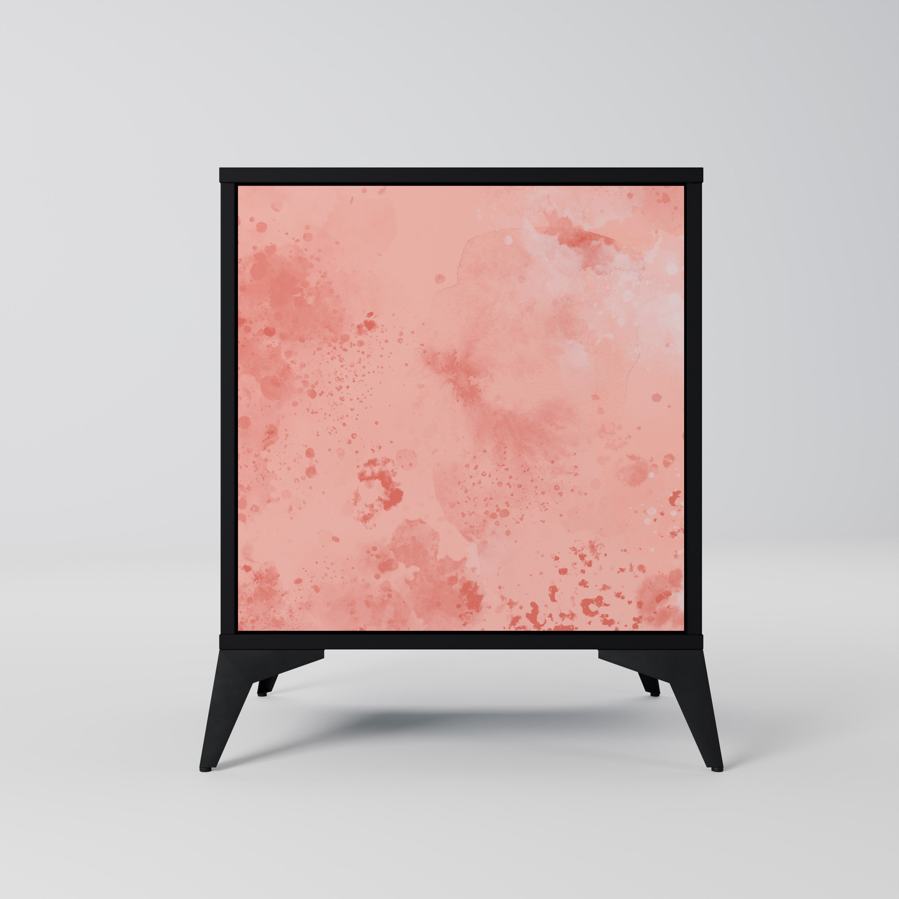 CRANE DANCE Aparador de 1 Porta em Acabamento Preto