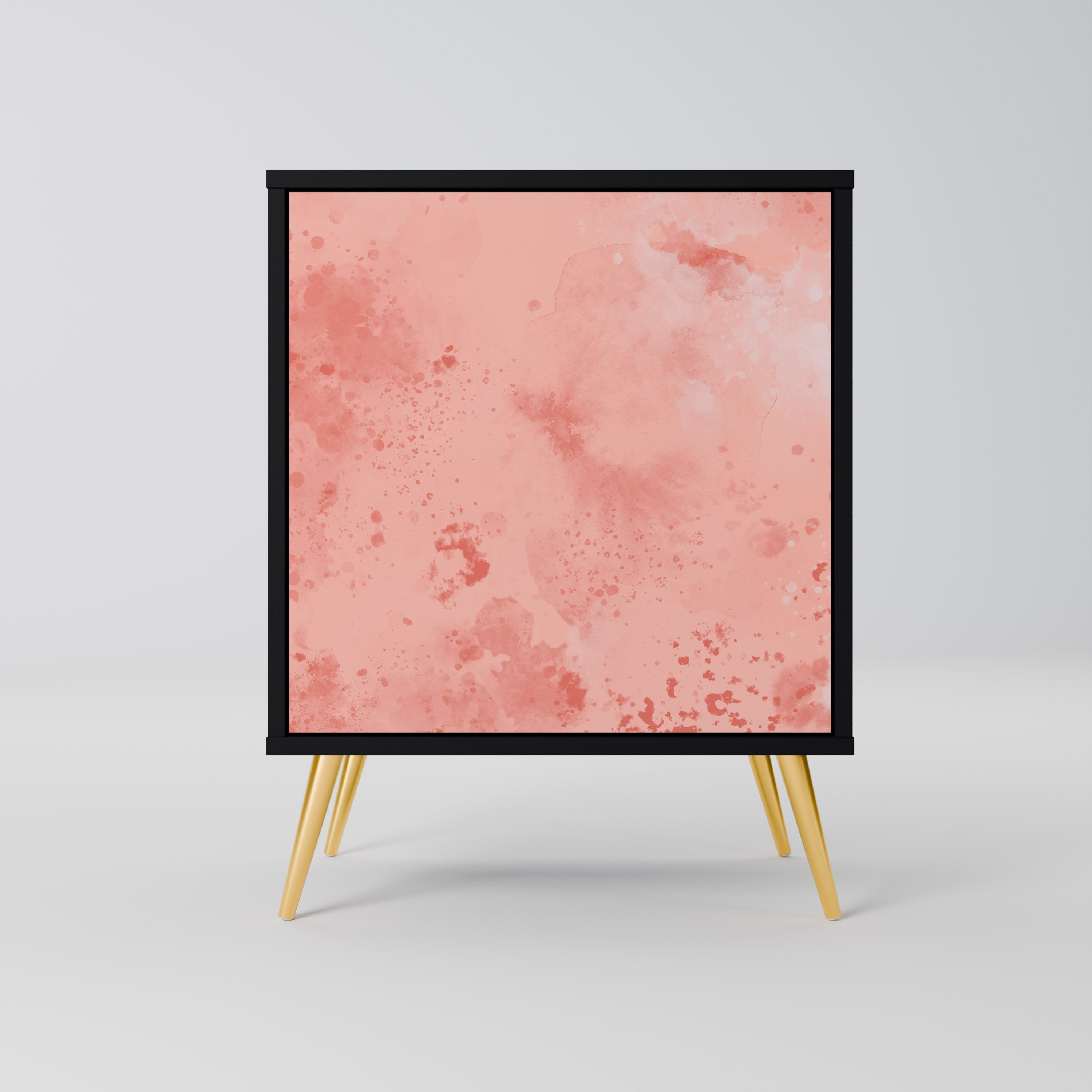 CRANE DANCE Aparador de 1 Porta em Acabamento Preto