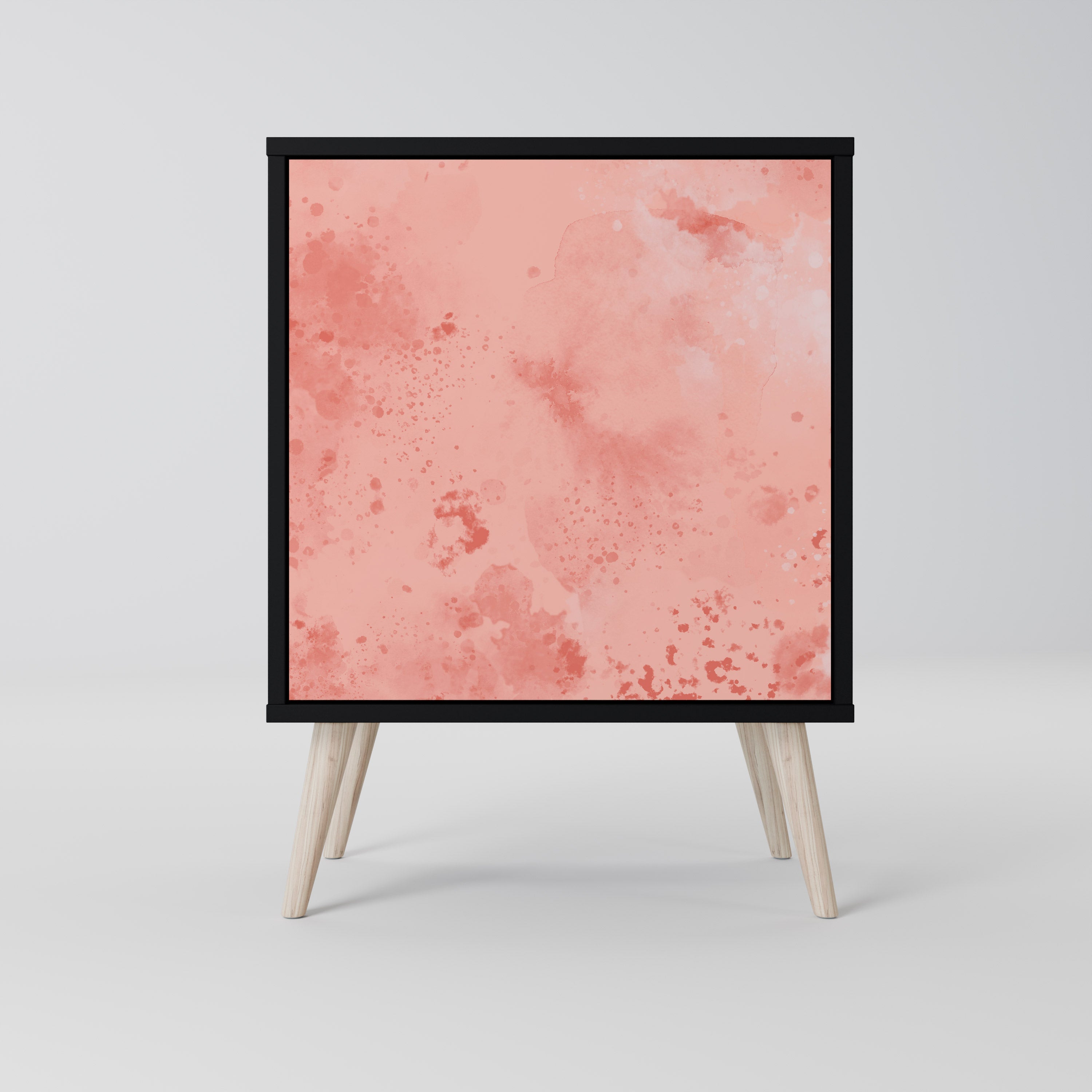 CRANE DANCE Aparador de 1 Porta em Acabamento Preto