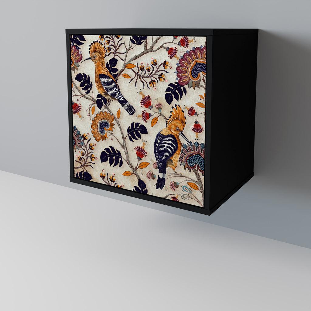 EMINENT HOOPOE Aparador de 1 Porta em Acabamento Preto