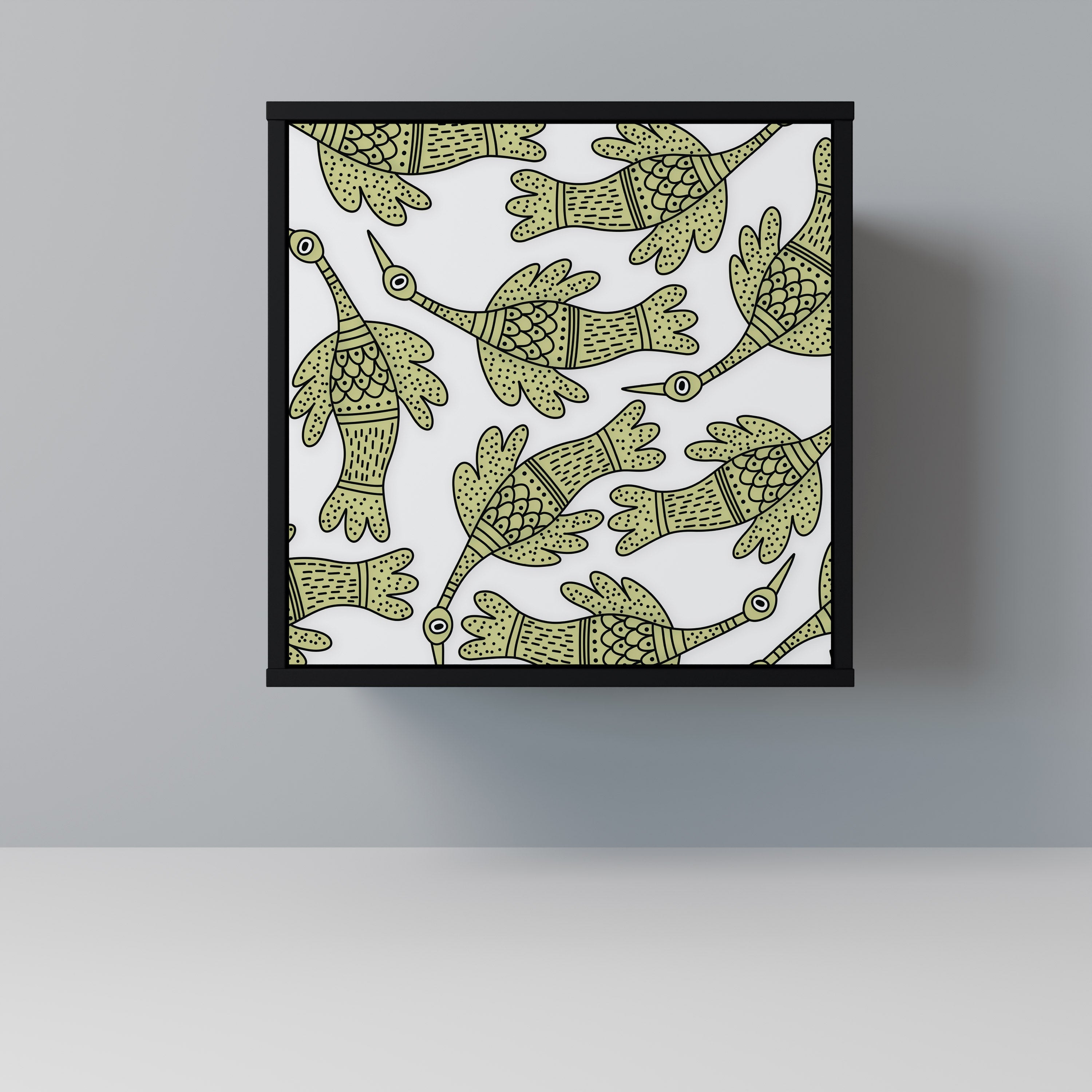 SEEDLING SONGBIRD Aparador de 1 Porta em Acabamento Preto