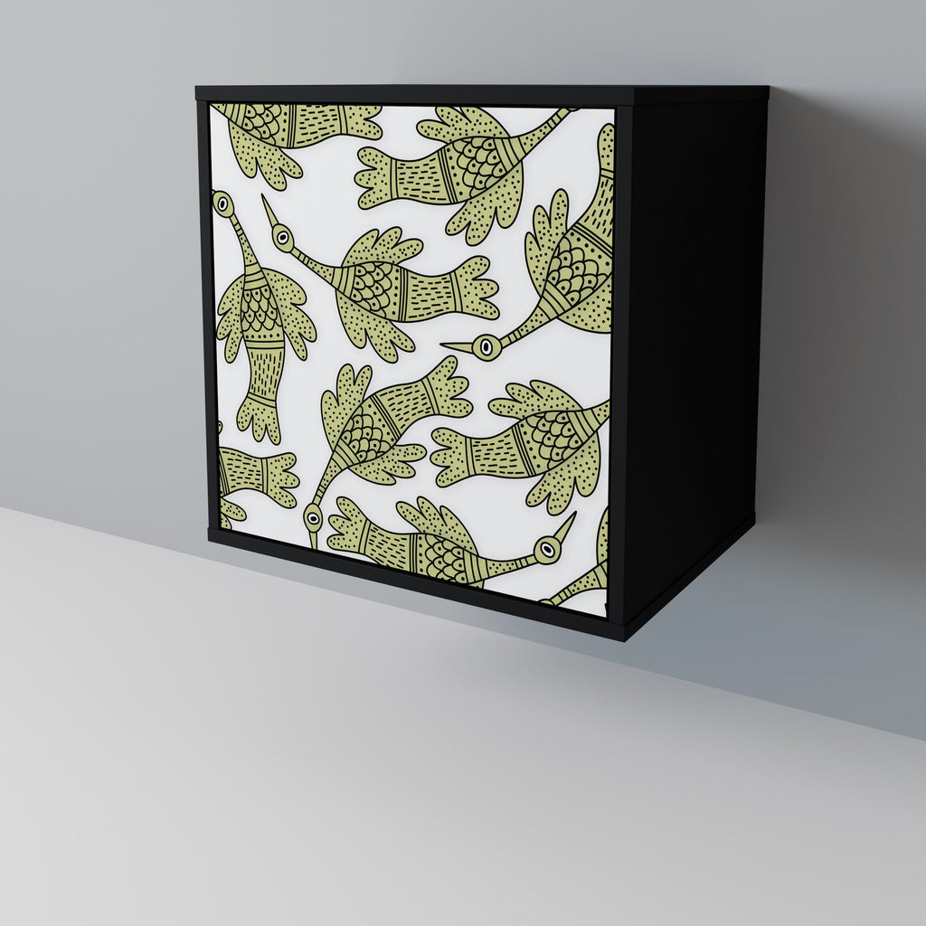 SEEDLING SONGBIRD Aparador de 1 Porta em Acabamento Preto