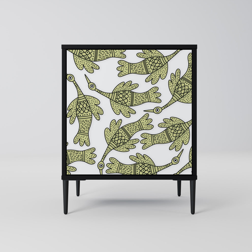 SEEDLING SONGBIRD Aparador de 1 Porta em Acabamento Preto