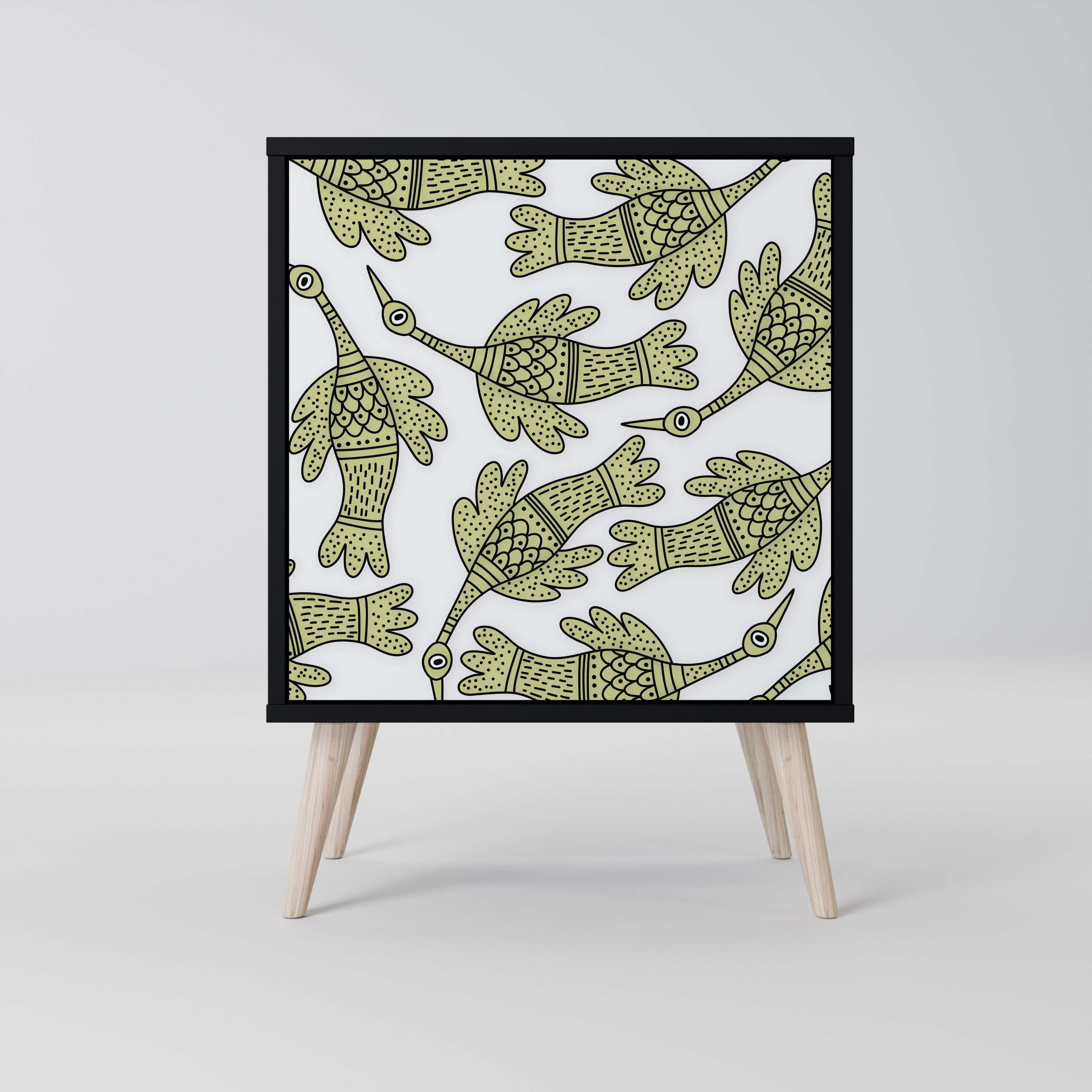 SEEDLING SONGBIRD Aparador de 1 Porta em Acabamento Preto