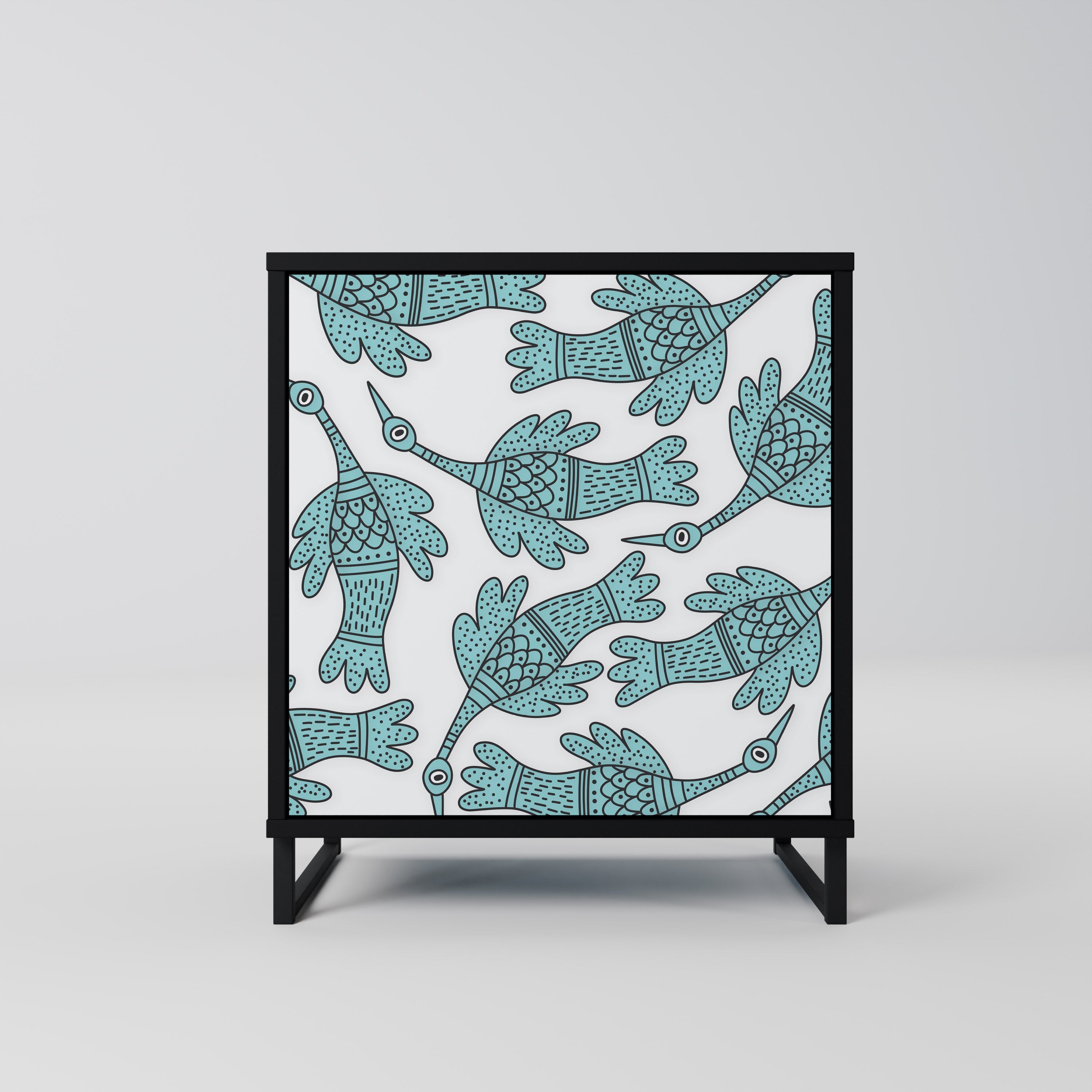 WATERSPOUT SONGIBIRD Aparador de 1 Porta em Acabamento Preto