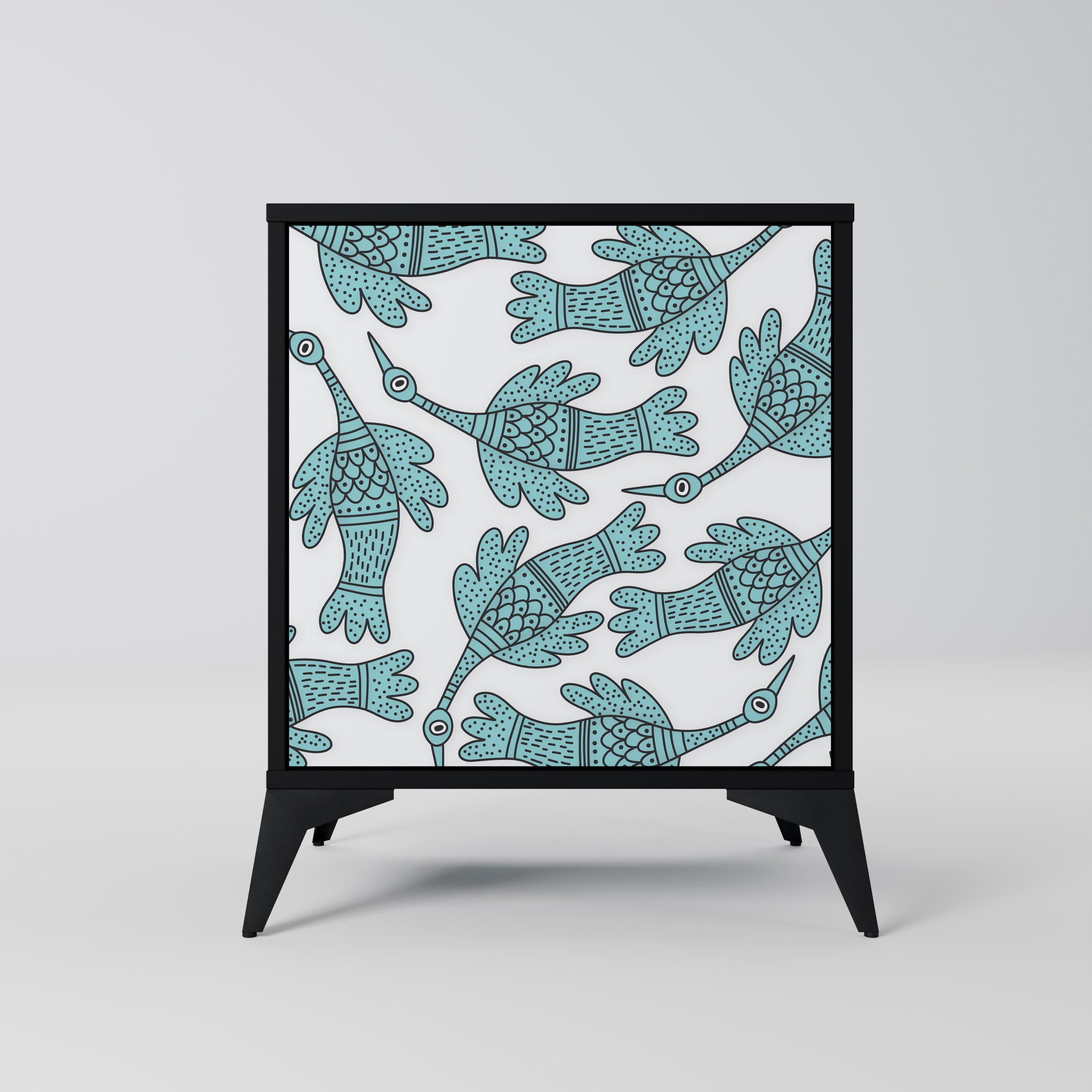 WATERSPOUT SONGIBIRD Aparador de 1 Porta em Acabamento Preto