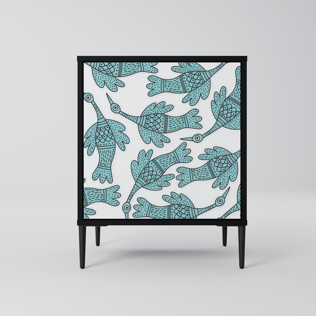 WATERSPOUT SONGIBIRD Aparador de 1 Porta em Acabamento Preto