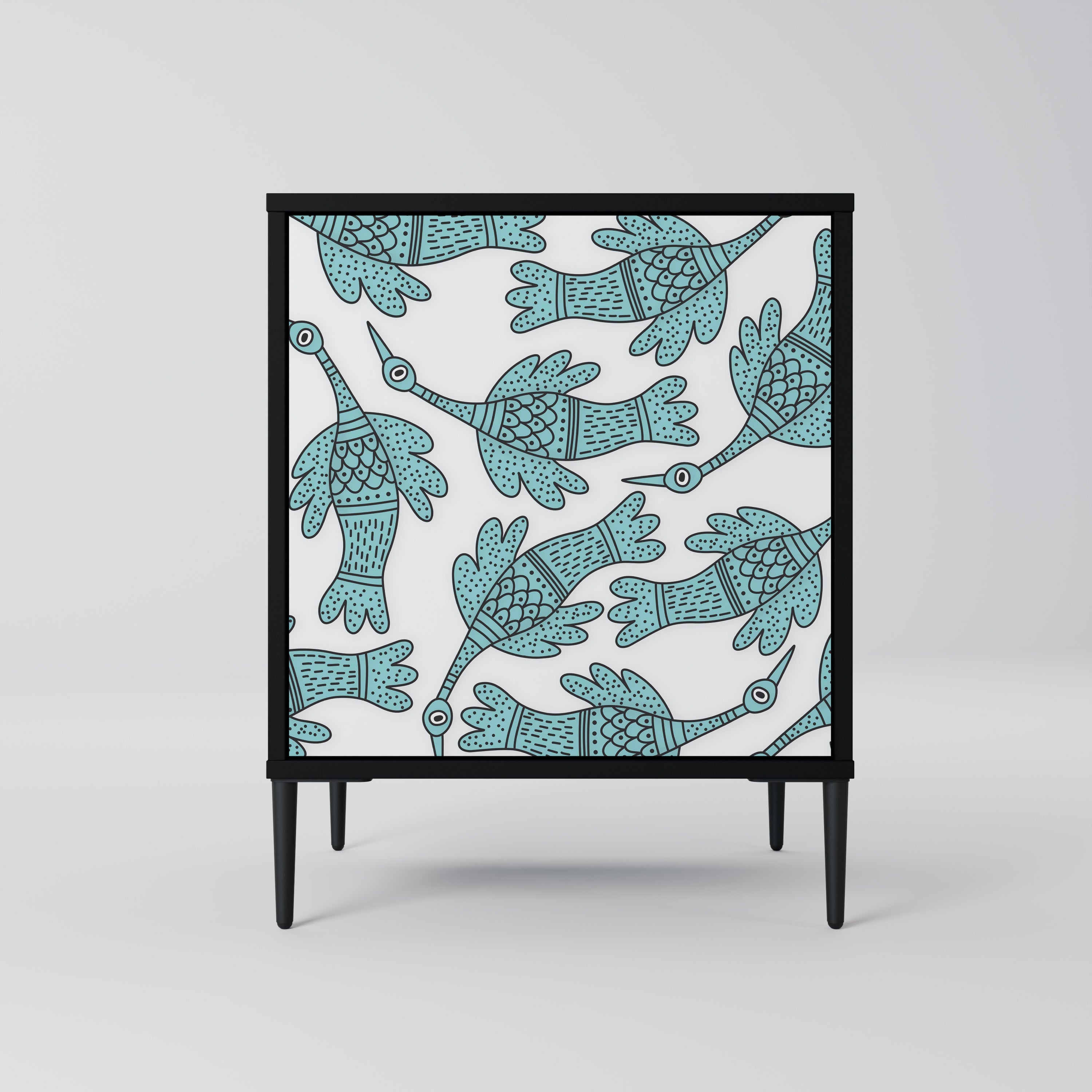 WATERSPOUT SONGIBIRD Aparador de 1 Porta em Acabamento Preto