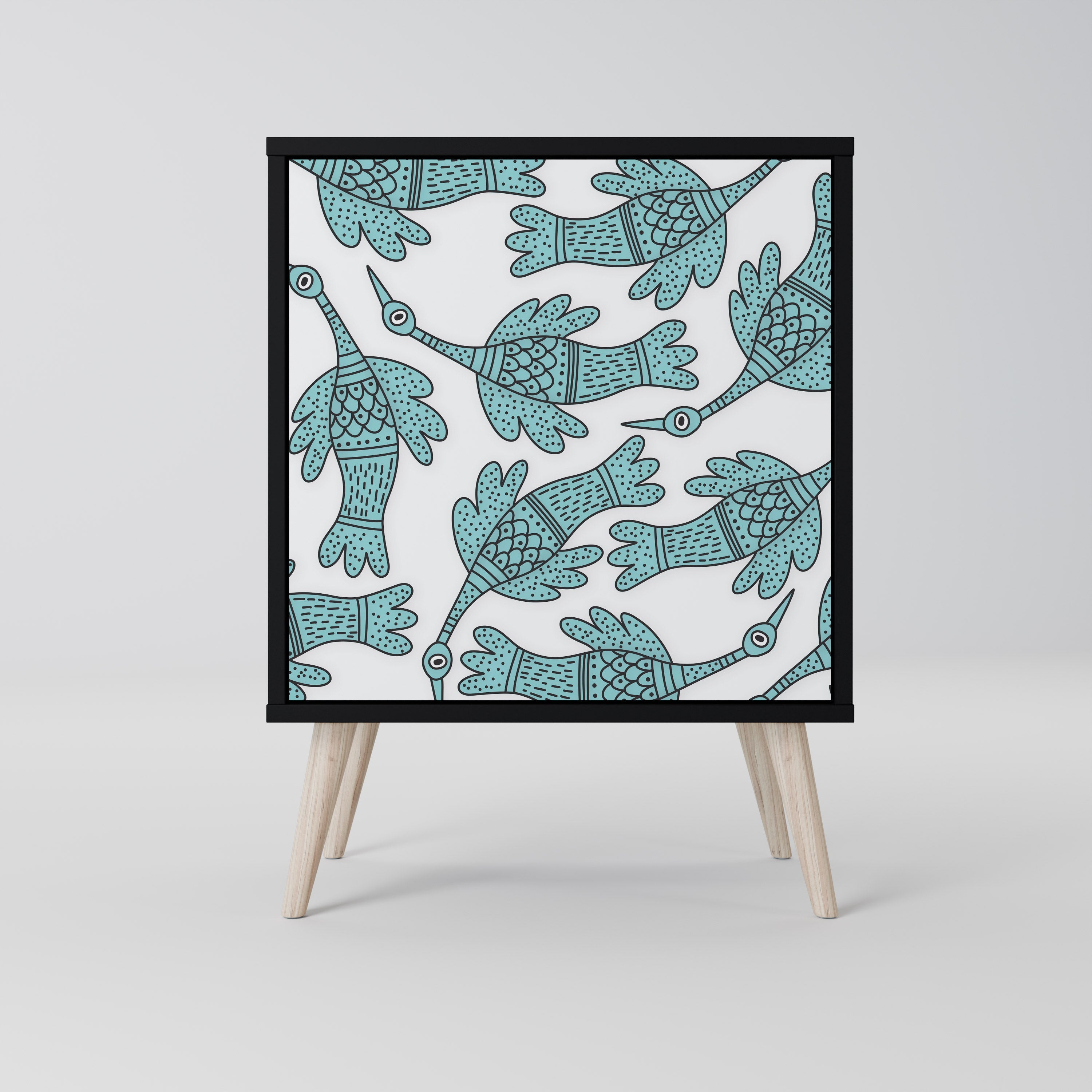 WATERSPOUT SONGIBIRD Aparador de 1 Porta em Acabamento Preto