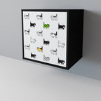 CATS COMPILATION 1-Door Sideboard in Black Finish