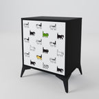 CATS COMPILATION 1-Door Sideboard in Black Finish