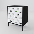CATS COMPILATION 1-Door Sideboard in Black Finish